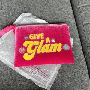 Benefit Cosmetics WoW Flat Cosmetic Bag Hot Pink NEW Give A Glam